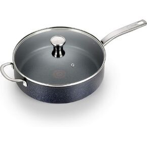 T-fal Fresh Gourmet Recycled Ceramic Nonstick Jumbo Cooker, 5 Quart, Oven Broiler Safe 500F, Cookware, Pots and Pans, Gray