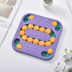 Interactive Dog Puzzle Toys, Dogs Puzzle Feeder Toys for IQ Training, Puppy Puzzle Toys, Mentally Stimulating Treat Dispenser for Training Small, Medium & Large Dogs(Blue-Round)