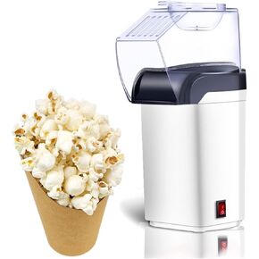 Nostalgia Hot Air Popcorn Popper Maker, 1200W Electric Pop Corner Machine, 16 Cups, 3 Minutes Done, Fully Automatic Healthy No Oil and No Sugar Corn Popcorn Machine (Pink)