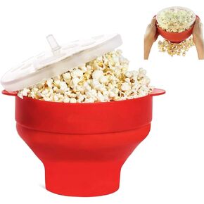 بوبر الفشار، بوبر الفشار في الميكروويف، وعاء قابل للطي في الميكروويف (أحمر) in Kuwait