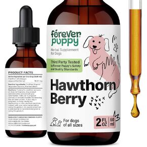 Hawthorn Drops for Dogs - Heart Health Supplement with Hawthorn Berries - Herbal Cardio Vitamins for Pets - No Preservative & Artificial Colors - Natural Dog Food Supplements - 2 oz