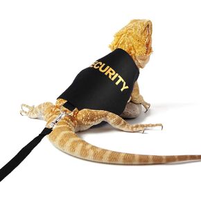 Bearded Dragon Leash and Harness Set, Adjustable Lizard Reptile Leashes Bearded Dragon Rope Accessories for Amphibians Chameleons Small Pet Animals Outdoor Safety Walking