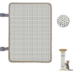 Sisal Cat Nail File Scratcher, Cat Scratch Pad with 80 Aluminum Oxide Grit, Cat Nail File Wraps Around a Cat Scratcher Post or Table Leg to Help Trim Cat Nails and Protect Furniture