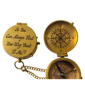Compass So you can Engraved With Leather Case Gift for Birthday - anniversary - to my son - mom - dad - daughter - Husband - Wife - Boyfriend - Girlfriend - Easter Gift