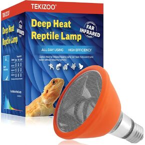 Deep Heat Lamp Infrared Heater Light for Reptile and Amphibian Pet (100 W)