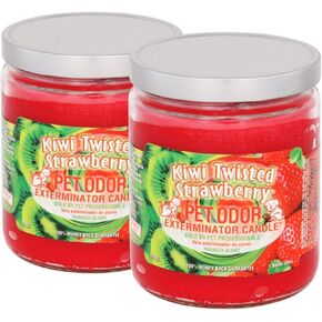 Pet Odor Exterminator Candle, Kiwi Twisted Strawberry, 13oz - Pack of 2