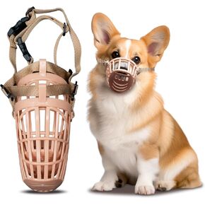2 Pcs Dog Muzzle, Breathable Basket Muzzle for Dog, Soft Dog Muzzle with Non-Slip Buckle, Adjustable, Lightweight, Prevents Barking and Chewing (Small) in Saudi Arabia