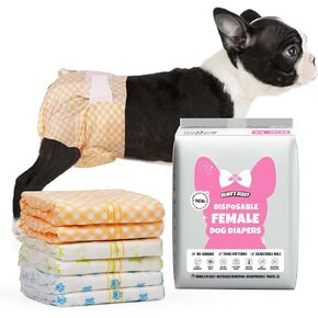 Dono Disposable Dog Diapers Female with Wetness Indicator, Disposable Doggie Diapers for Female Dogs in Heat, Super Absorbent Puppy&Kitten Doggie Diapers Female for Small Medium Large Dogs