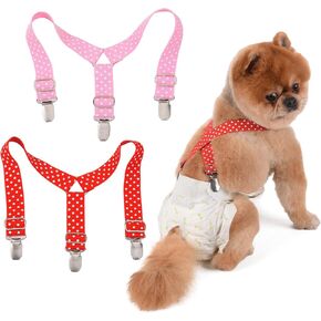 Dog Diaper Suspenders Dog Suspenders for Male or Female Diaper Keeper Suspender for Dog Dress, Dog Skirt
