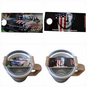 Trump 2 Pack of Tumbler Lid Toppers for 40 oz Stanley Cup | Tumbler Lid Plate | Stanley Name Plate | Stanley Tag Plate