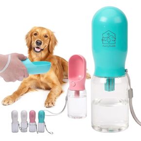 Filtered Dog Water Bottle Leak Proof Portable Travel Dog Water Dispenser with Filter - Perfect Doggie Drinking Bowl On The Go for Outdoor Walking and Hiking - Pet Accessories (White, 12oz)