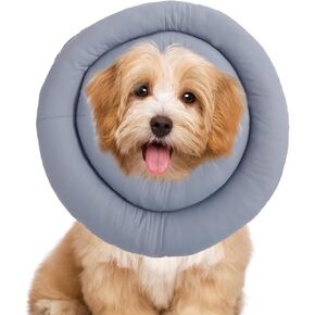 Soft Dog Cones for Small Dogs Waterproof Soft Elizabethan Donut Collar After Surgery, Adjustable Dogs Cats Recovery Collar Comfy Protective Cone Collar Anti-Licking Biting Wounds