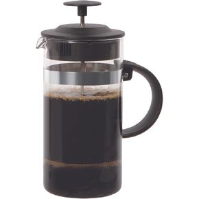 OGGI Triple Mesh Filter French Press Coffee Maker (12 fl oz)- 3 Cup / 350 ml Capacity, Coffee Press, Single Serve Coffee Maker, Stainless Steel Lid & Plunger, Make Great Coffee Gifts, Black