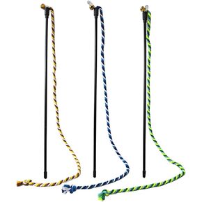 ألعاب عصا القطط، 3 قطع من ألعاب القطط، حبل قنب ملون، عصا تحفيز تفاعلية للقطط، لعبة لعب القطط والهريرة in Kuwait