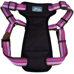 Coastal Pet K9 Explorer Reflective Adjustable Padded Dog Harness - Plush Chest Pad for Comfort - No-Pull Dog Harness for Small and Large Dogs - Orchid - 5/8" x 12"-18"
