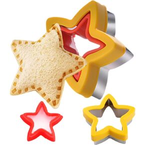 Sandwich Cutter and Sealer Vegetable Cutters for Kids Uncrustables Sandwich Maker Lunchbox Bento Box DIY Lunch