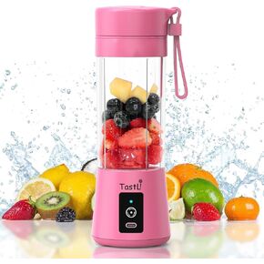 Portable Blender, Mini Personal Blender Bottles for shakes and smoothies，Cordless with USB-C Rechargeable To Go Mixer Electric Blender juicer Cup for Fruit Juice Protein mixes (Blue)