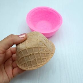 Waffle bowl cone mold ice cream cone mold waffle cookie Silicone Mold | Soap | Candle | Mold for Wax | Mold for Resin NC088
