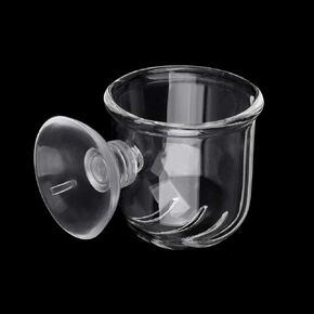 WEAVERBIRD Aquarium Glass Cone Feeder Red Worm Fish Tank Plant Shrimp Feeder Fish Feeding Cup