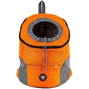 pet carrier backpack for small, medium and large dogs, adjustable breathable oxford fabric with mesh window and safety belt (Black, Medium)