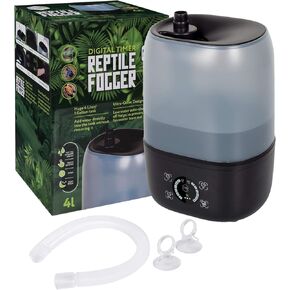 Evergreen Pet Supplies Reptile Humidifier/Fogger - 4L Tank - NEW Digital Timer - Add Water From Top! For Reptiles/Amphibians/Herps - Compatible with All Terrariums and Enclosures