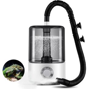 Reptile Humidifier Fogger, XAMATTS Reptile Fogger Terrariums Humidifier with 4L Reptile Mister Tank, Top Fill Adjustable Fogger with Extension Hose for Reptiles/Paludarium/Amphibians/Herps/Vivarium