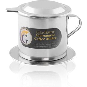 Vietnamese Coffee Maker Filter Phin, Small French Press Portable, Single Serve Coffee Makers, Screw Down Insert