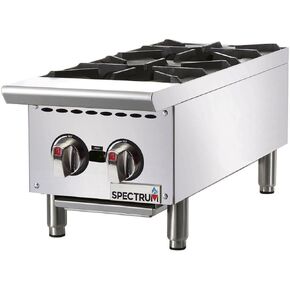 Winco NGHP-2 Natural Gas Hot Plate, 12", Silver