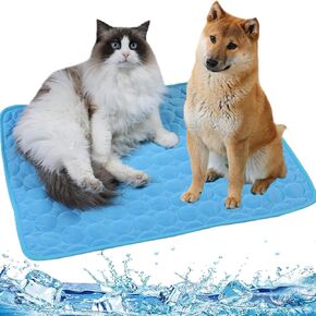 Summer Dog Cooling Mat, Self-Cooling Dog Mat for Small, Medium and Large Dogs - Easy to Wash with Water-Absorption Top and Safe Materials 28 * 22IN