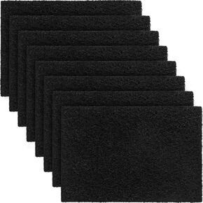 8 Pcs Charcoal Filters Compatible with Van Ness Cat Litter Box, Black 4.5 x 6.5Inch Replacement Activated Carbon Premium Odor Filters for Pureness F6 Zeloite Air Filter