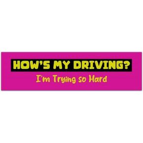 ملصق ممتص الصدمات How's My Driving Gen Z، ملصق الفينيل Bad Driver للسيارات، ملصقات ممتص الصدمات Genz المضحكة [00557] in Kuwait