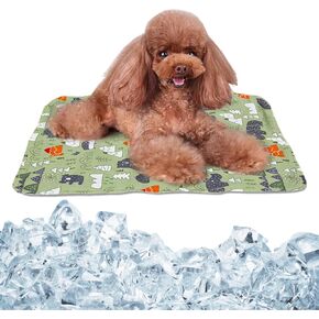 Dog Cooling Mat, Pet Self-cooling Mat Pad Bed for Dogs Cats and Rabbits Easy Washable Summer Cool Down Comfortable Mat for Pet (Medium Sea)