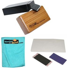 Inland Seas Algae Free Tiger Shark Float Plus Algae Cleaning Magnet w/Extra Pads & Towel Bundle (3 Items)