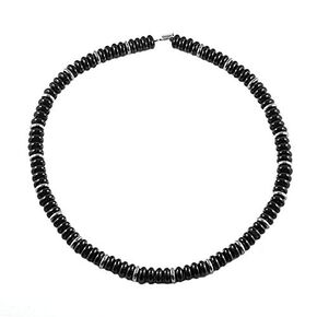 EXPLORER Black Onyx Mens Beaded Necklace - Real Black Onyx Necklace - Necklace for Men - Beaded Necklace for Men - Fathers Day Gifts