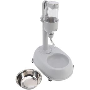 Pet Automatic Water Feeder Standing Water Dispenser Bowl, 500ml Detachable Adjustable Small Dog Cat Feeding Water Bowl Set, 11 * 7.7 * 15.4 in Automatic Water Food Feeder Bowl Stand
