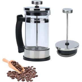 350ml French Press Coffee Maker, Borosilicate Glass French Press with Filter, Double Layer Filteration French Cofee Press Pot, Coffee Maker Kettle for Home, Office, Coffee Shop