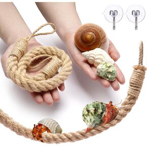 Hermit Crab Climbing Toys，Hermit Crab Rope Ladder,Hermit Crab Climbing Toys, Reptile Tank Terrarium Accessories, Habitat Decor for Hermit Crab Tree Frogs, Crested Gecko Lizards Geckos Snakes