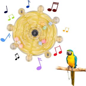 Parrot Spinner Toy, Parakeet Toy Wheel Bird Toys Interactive Spinning Rattle Parrot Toys Cockatiel Toys for Bird Cage for Entertainment Chewing Exercise