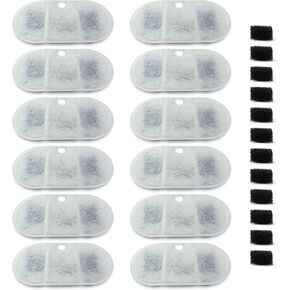 PET STANDARD Replacement Water Filter Compatible with PETLIBRO® BPA-Free Capsule Pet Water Fountain, 71oz/2.1L, Cat Water Fountain Pack of 12