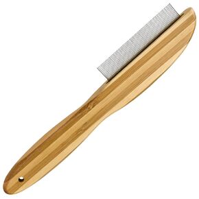 2-Pack Dandruff Comb, Stainless Steel Fine Tooth Comb Wooden Handle Dandruff Remover Flea Lice Comb Multifunction Hair Grooming Brush for Kids Adults Pets Dog