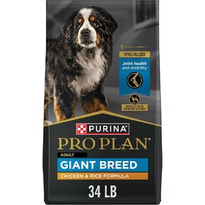 Purina Pro Plan Giant Breed Dry Dog Food for Hip & Joint Care, Chicken & Rice Formula - 34 lb. Bag