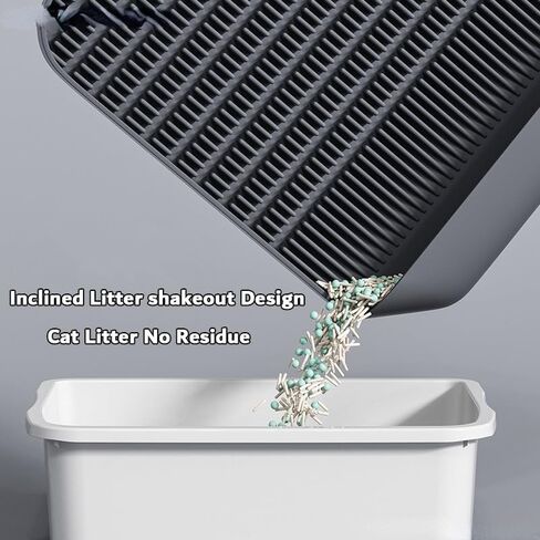 بساط فضلات القطط، قابل للغسل ومضاد للرذاذ، بساط مبطن لصندوق فضلات القطط، وسادة رملية متساقطة مع حافة مرتفعة، بساط مرحاض للقطط الأليفة in Kuwait