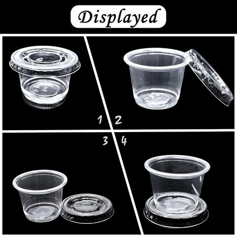 Small Reptile Food Plastic Replacement Cup Worm Water Dish Feeder Lizard Gecko Ceramic Pet Bowls with Tongs for Tortoise Lizard Bearded Dragon Frog Leopard Gecko Snake Chameleon(1 oz, 100PCS) in Saudi Arabia