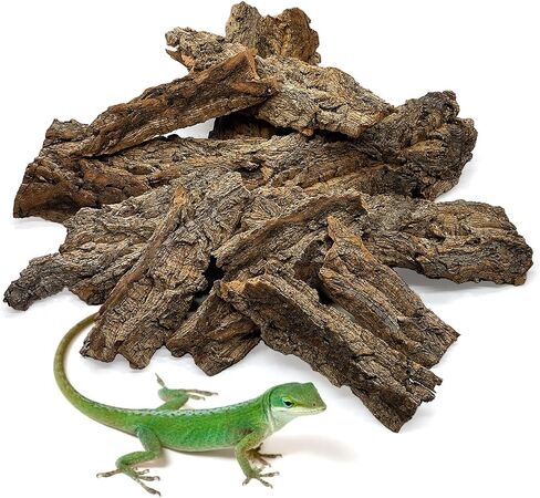 BNOSDM Reptile Terrarium Bark Substrate Bedding Tortoise Natural Cork Bark Reptile Climbing Mat Habitat Decor for Lizard Snake Spiders Hermit Crabs Tarantula Geckos Bearded Dragons (1.4 LB) in Kuwait