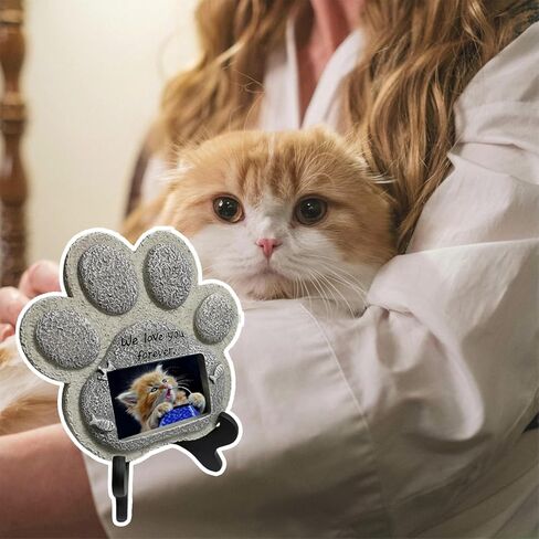 Cat Memorial Stones, Cat Memorial Frame, Cat Memorial Gifts for Loss of Cat, Cat Paw Shaped Pet Grave Markers in Saudi Arabia