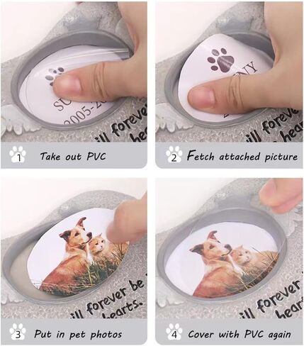 Cat Memorial Stones, Cat Memorial Frame, Cat Memorial Gifts for Loss of Cat, Cat Paw Shaped Pet Grave Markers in Saudi Arabia