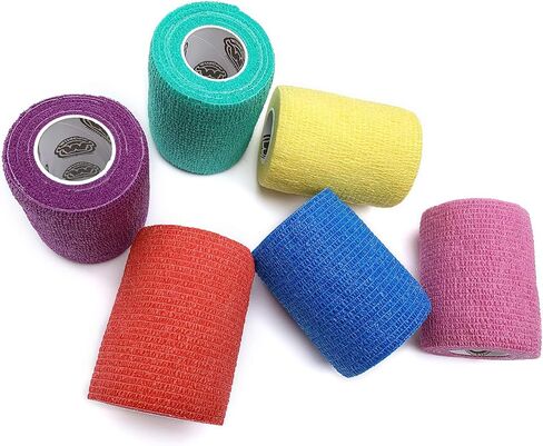 Vet Wrap Bulk 4", Vet Tape Wrap Bandages Assorted Colors (Pack of 6) in Saudi Arabia