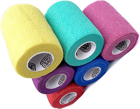 Vet Wrap Bulk 4", Vet Tape Wrap Bandages Assorted Colors (Pack of 6) in Saudi Arabia