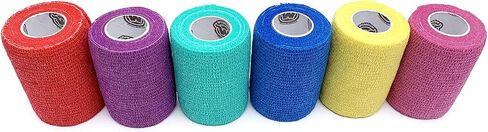 Vet Wrap Bulk 4", Vet Tape Wrap Bandages Assorted Colors (Pack of 6) in Saudi Arabia