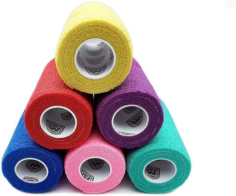 Vet Wrap Bulk 4", Vet Tape Wrap Bandages Assorted Colors (Pack of 6) in Saudi Arabia